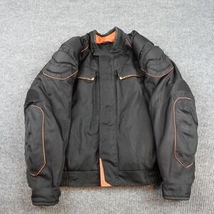 Fieldsheer Jacket Mens XL Black Motorcycle Padded Full Zip Lined Armor Outdoor